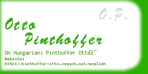 otto pinthoffer business card
